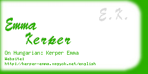 emma kerper business card